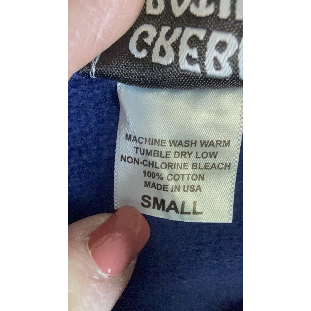 Crebe Batik‎ Hand Dyed Moose Sweatshirt  Pullover Small USA Made Purple Blue S - Picture 4 of 9